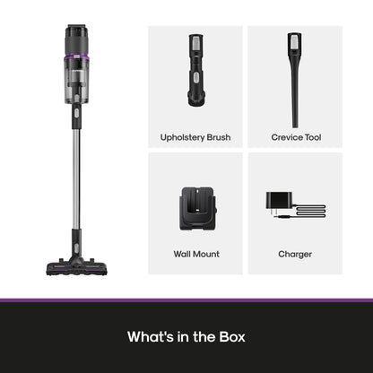 Eureka Cordless Vacuum Cleaner Powerful for Hard Floor and Pet Hair, Lightweight Portable Convenient Cordless Stick and Handheld Vacuum LED Headlight, Black, ReactiClean NEC410BK w/Detachable Battery EUREKA