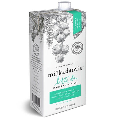 Milkadamia Latte Da Barista Macadamia Milk 32oz (Pack of 4)