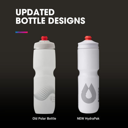 HydraPak Breakaway Surge Lightweight Bike Water Bottle (25oz, White) HydraPak