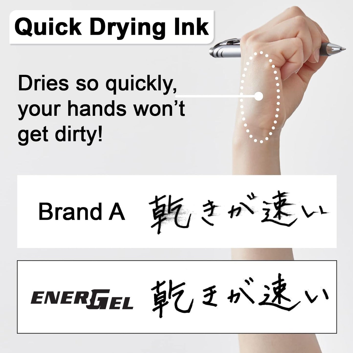 Pentel EnerGel Gel Pen with Cap 0.7mm, Black Ink, 12PK Pentel
