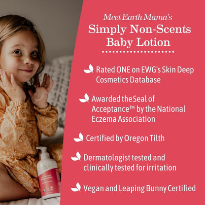 Earth Mama - Simply Non-Scents Baby Lotion for Dry Skin - 240 ml 🍁 All In One Marketplace Canada