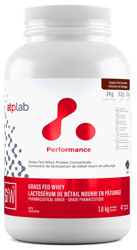 ATP LAB Grass Fed Whey Protein Concentrate - Organic Dark Chocolate - 1.8kg (47 Servings)