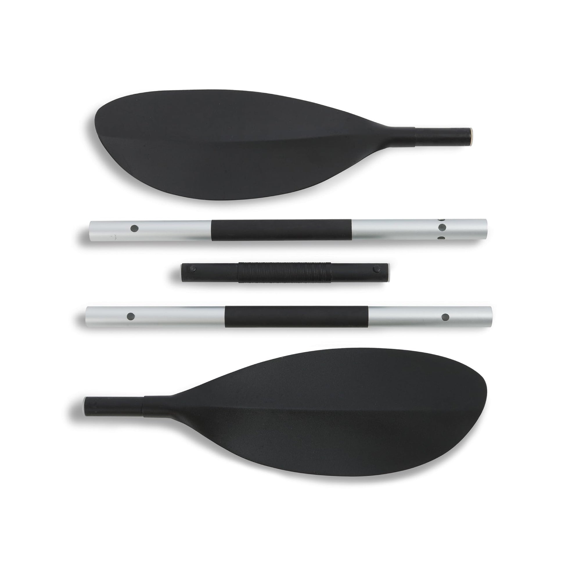 INTEX 69629E 86" Kayak Paddle: Ribbed Spoon Shaped Blades – Durable Lightweight Aluminum Shaft – Comfortable Grips – 3-Position Feather Adjustability – TUV RL Approved