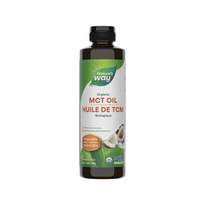 Nature's Way 100% Pure MCT Oil – Organic Coconut-Derived Medium Chain Triglycerides – No Palm or Filler Oils – Keto & Paleo Friendly – Non-GMO, Vegetarian, Gluten-Free, Flavourless – 480 mL Nature's Way