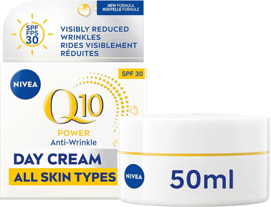 NIVEA Q10 Power Anti-Wrinkle Firming Day Cream with SPF30 | Anti-Aging face cream 50mL - Available at All In One Marketplace Canada