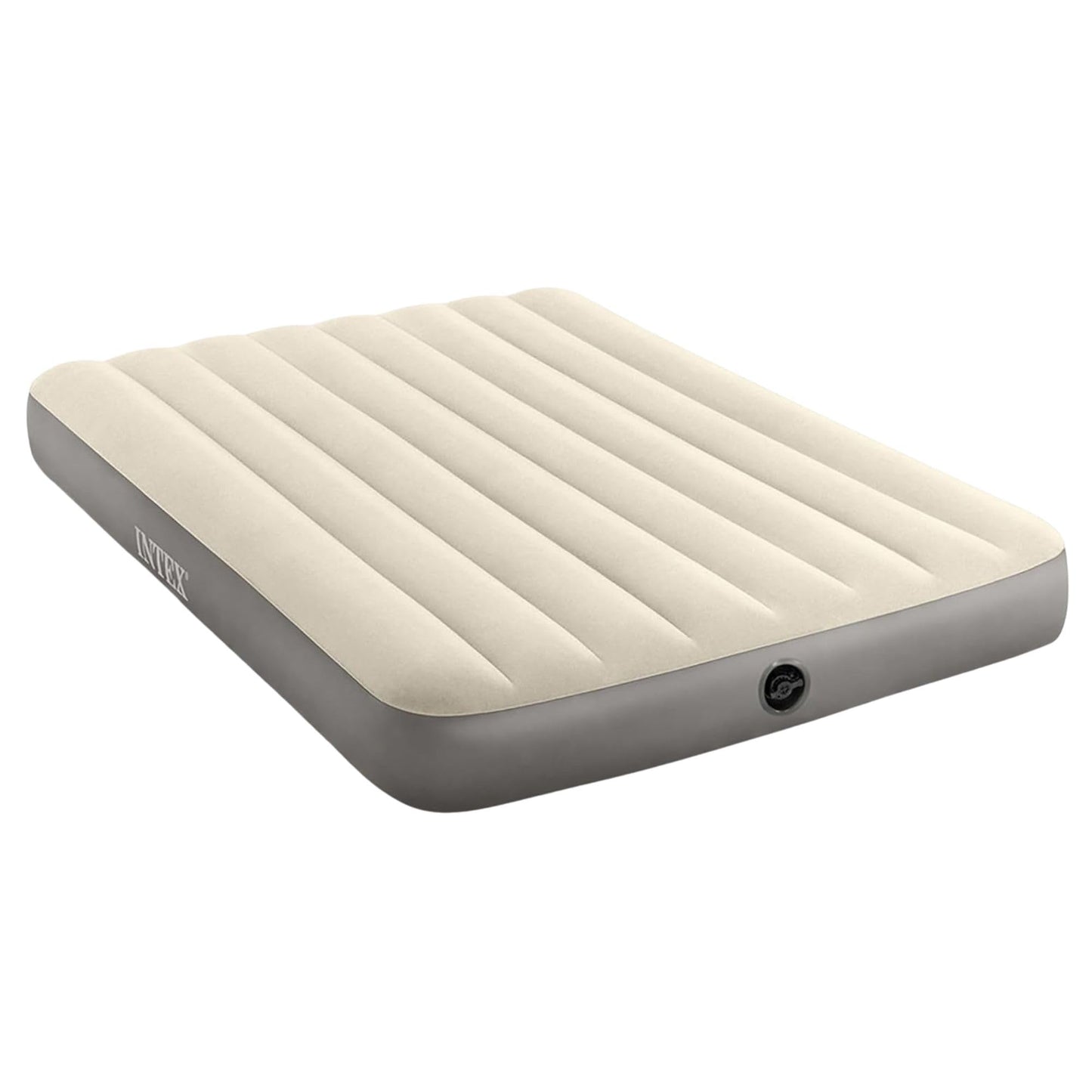 INTEX 64102E Dura-Beam Standard Single-High Air Mattress: Fiber-Tech – Full Size – 10in Bed Height – 600lb Weight Capacity – Pump Sold Separately