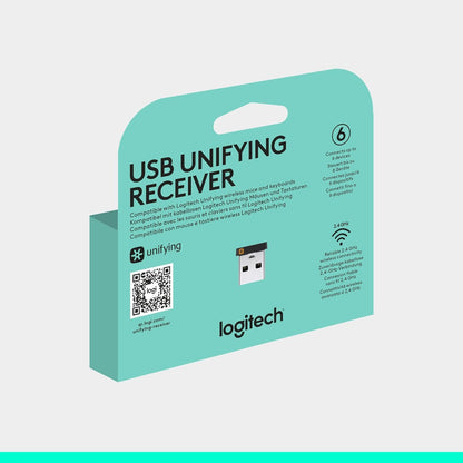 Logitech USB Unifying Receiver 2.4 GHz Wireless Technology - Black