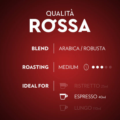 Lavazza Qualita Rossa Medium Roast Coffee Capsules for Nespresso Original Machines, 100-Count