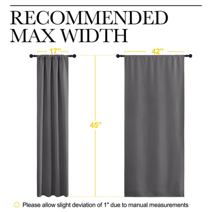 NICETOWN Blackout Kitchen Curtains 45 Inches Long, W42 x L45, Grey 🍁 All In One Marketplace Canada