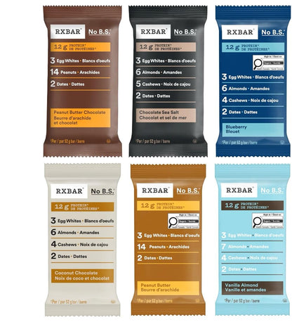 RXBAR Variety Pack, 12 Count, 52g Bars