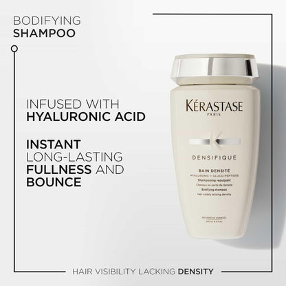 Kérastase Densifique Shampoo, Bain Densité, Thickening & Strengthening Shampoo, Removes Build-Up & Adds Shine, With Hyaluronic Acid, For Fine or Thin or Thinning Hair - Available at All In One Marketplace Canada