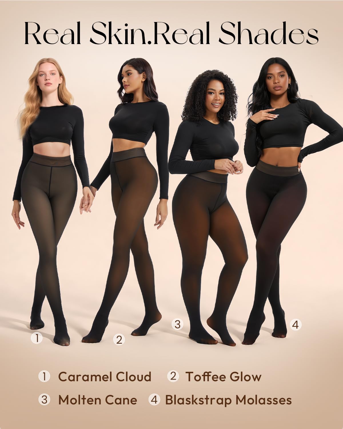 JS LifeStyle Fleece Lined Tights Leggings for Women Thermal One Seam 🍁 All In One Marketplace Canada
