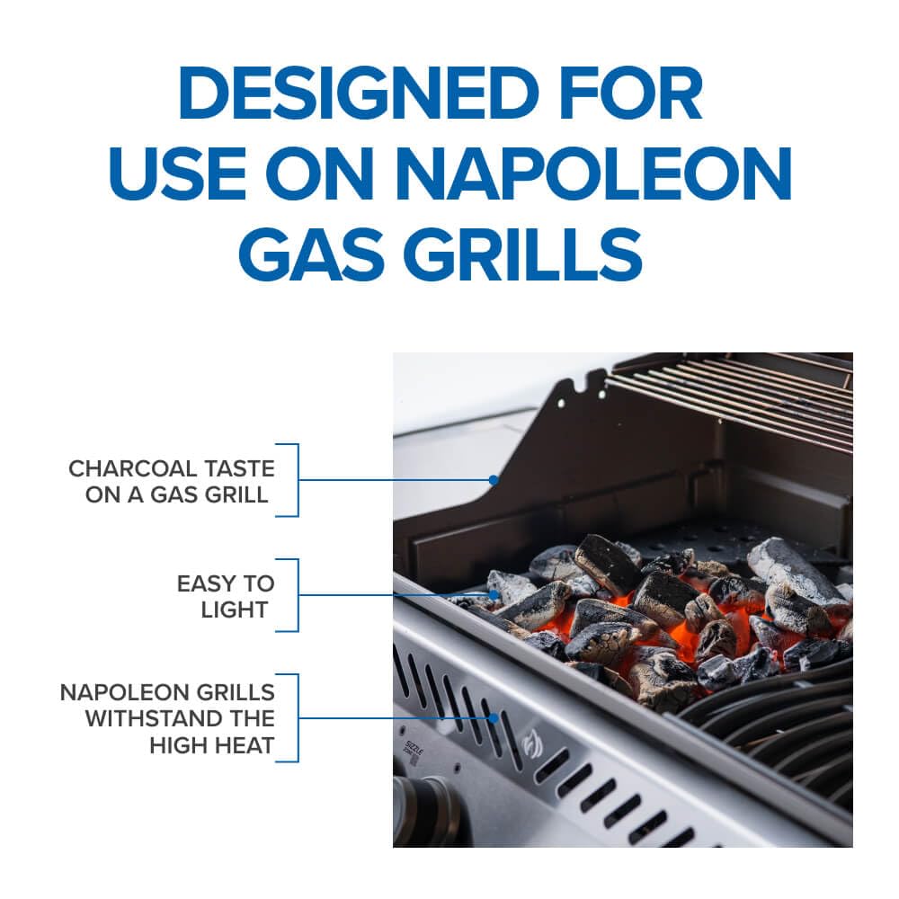 Napoleon Cast Iron Charcoal & Smoker Tray BBQ Accessory – 67732 – Fits most Napoleon BBQs, Cook With Charcoal On A Gas Barbecue, Smoke On A Gas Barbecue Napoleon
