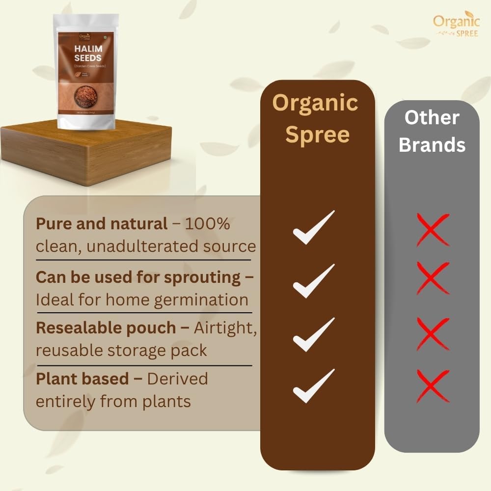 Organic Spree Garden Cress Seeds (Halim) 300g – Pure, Natural & Preservative-Free