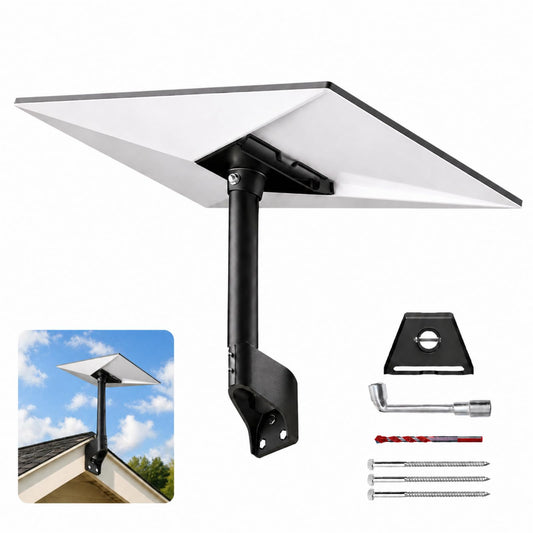 Gen 3 Mount for Starlink, 360° Adjustable Standard 4/4X Dish Wall Mount with Aluminum Adapter, Rust-Resistant Roof and Eave Mounting Kit for Outdoor Use - Available at All In One Marketplace Canada