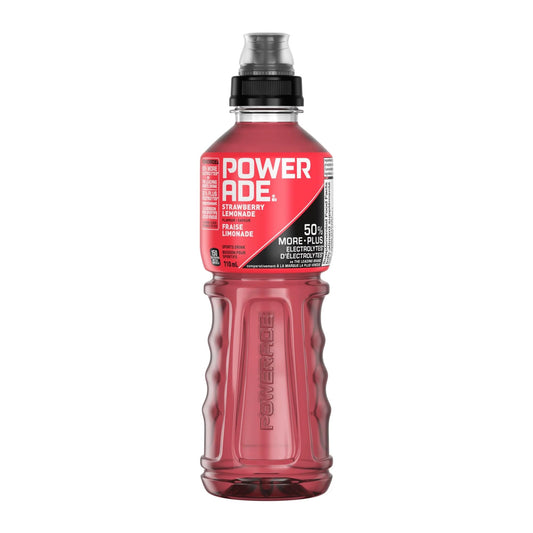 Powerade, Strawberry Lemonade, 710mL Bottles, Pack of 12