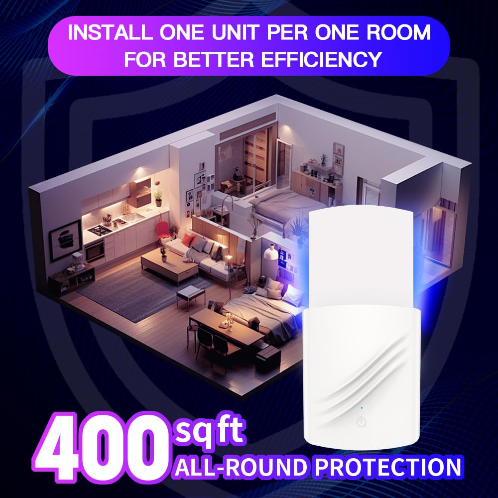 Fruit Fly Traps for Indoors, Mosquito Trap Plug in Bug Catcher with Night Light, Moth Housefly Insect Gnat Traps for House Indoor Kitchen Office - No Odor (1D+6Refills) - Available at All In One Marketplace Canada