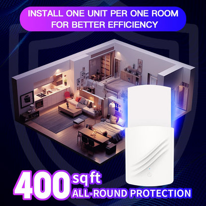 Fruit Fly Traps for Indoors, Mosquito Trap Plug in Bug Catcher with Night Light, Moth Housefly Insect Gnat Traps for House Indoor Kitchen Office - No Odor (1D+6Refills) - Available at All In One Marketplace Canada