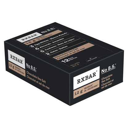 RXBAR Chocolate Sea Salt Protein Bar – 12 Pack (52g each)