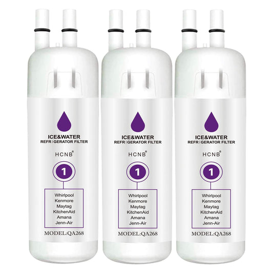 HCNB Refrigerator Water Filter 1 Compatible with Whirlpool W10295370A, W10295370, Kenmore 46-9930, Kenmore 46-9081 and EDR1RXD1 Water Filter (3 Pack,White) - Available at All In One Marketplace Canada