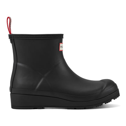 Hunter Women Play Short Boot, Black, Size 7