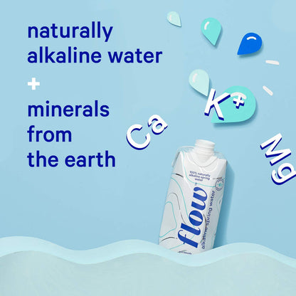 Flow Mineral Spring Water, Cucumber + Mint, 500 ml, 12 Pack