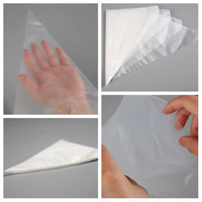 AMBESTAR 24 Inch Extra Large Piping Bags, Thickened 100Pcs/Set Disposable Clear Plastic Icing Piping Bags, Food Grade for Dessert, Cupcake, Pastry, Candy Decorating, Cookies, Cake Decoration 🍁 All In One Marketplace Canada