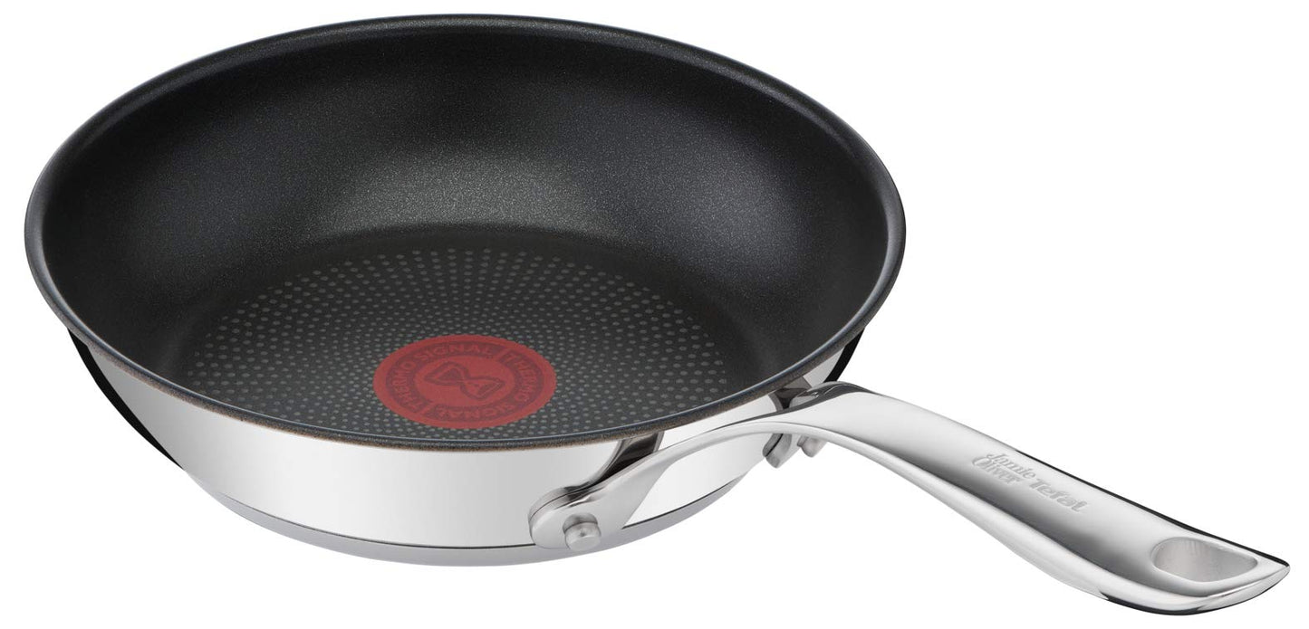 Jamie Oliver by Tefal Cooks Direct, Stainless Steel Pan Set, Frying Pans Nonstick Set 3 Pcs (20/24/28cm) (8/9/11 Inches), Induction Cookware with Even Heating - Available at All In One Marketplace Canada