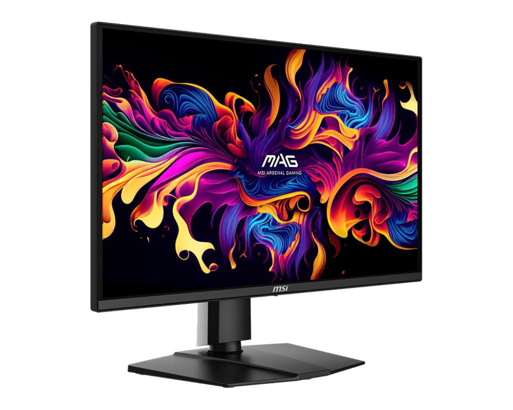 MSI MAG 272QP QD-OLED X24 27-inch 2560 x 1440 (QHD) Gaming Monitor, 240Hz, Adaptive-Synch, HDR Ready, HDMI, VGA Port,VESA Mountable, Tilt, 4-Side Slim Bezel, 0.03ms, Black