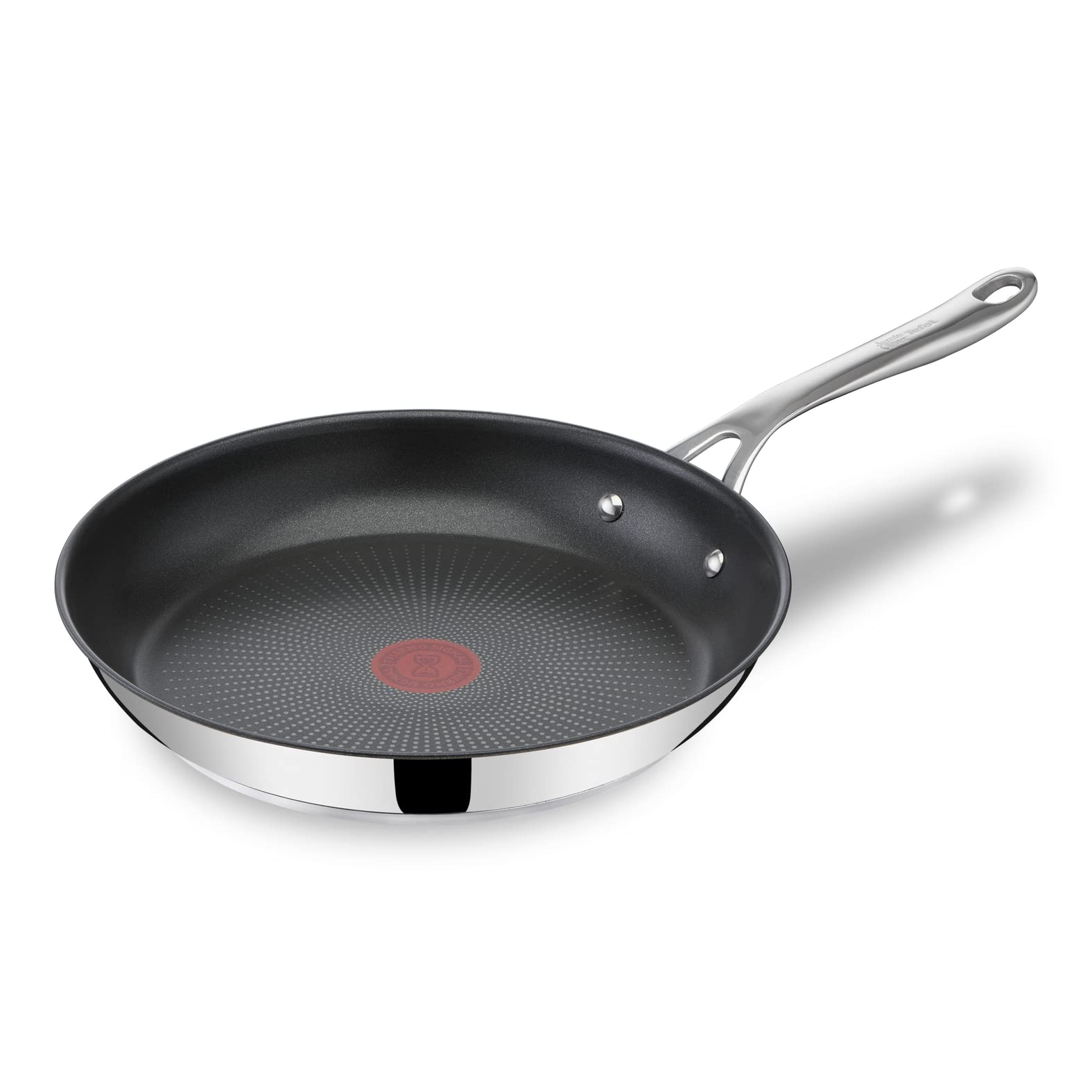 Jamie Oliver by Tefal Nonstick Coated Stainless Steel Pan 11-Inch, Induction Compatible, Oven Safe up to 500°F, Chef's Stainless Steel Skillet, Non Stick Frying Pans, Silver T-Fal