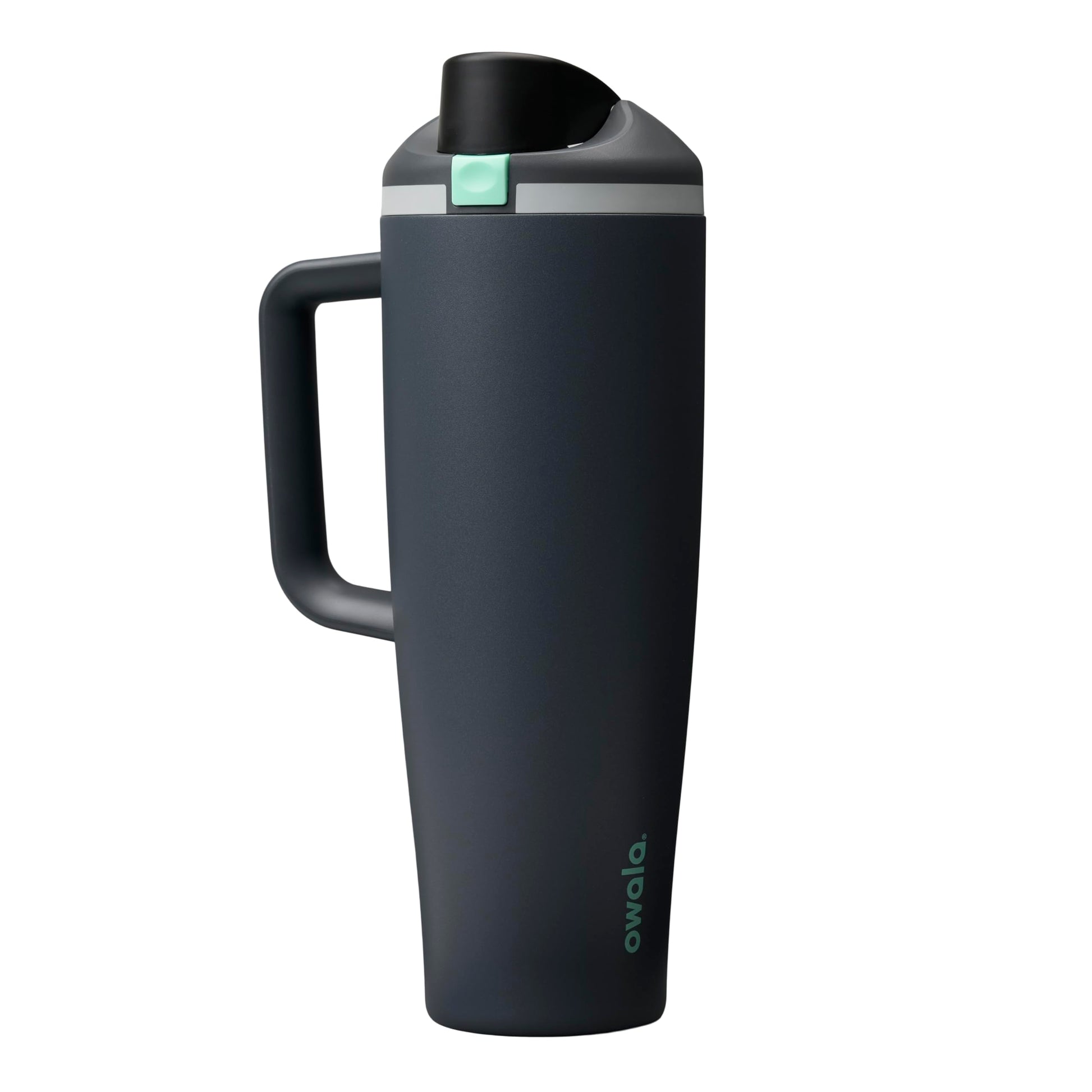Owala FreeSip Tumbler Insulated Stainless Steel Water Bottle with Built-in Straw and Side Handle, for Travel, Work, School, and Sports, 40oz, BPA Free, Leak Proof, Foggy Tide Owala
