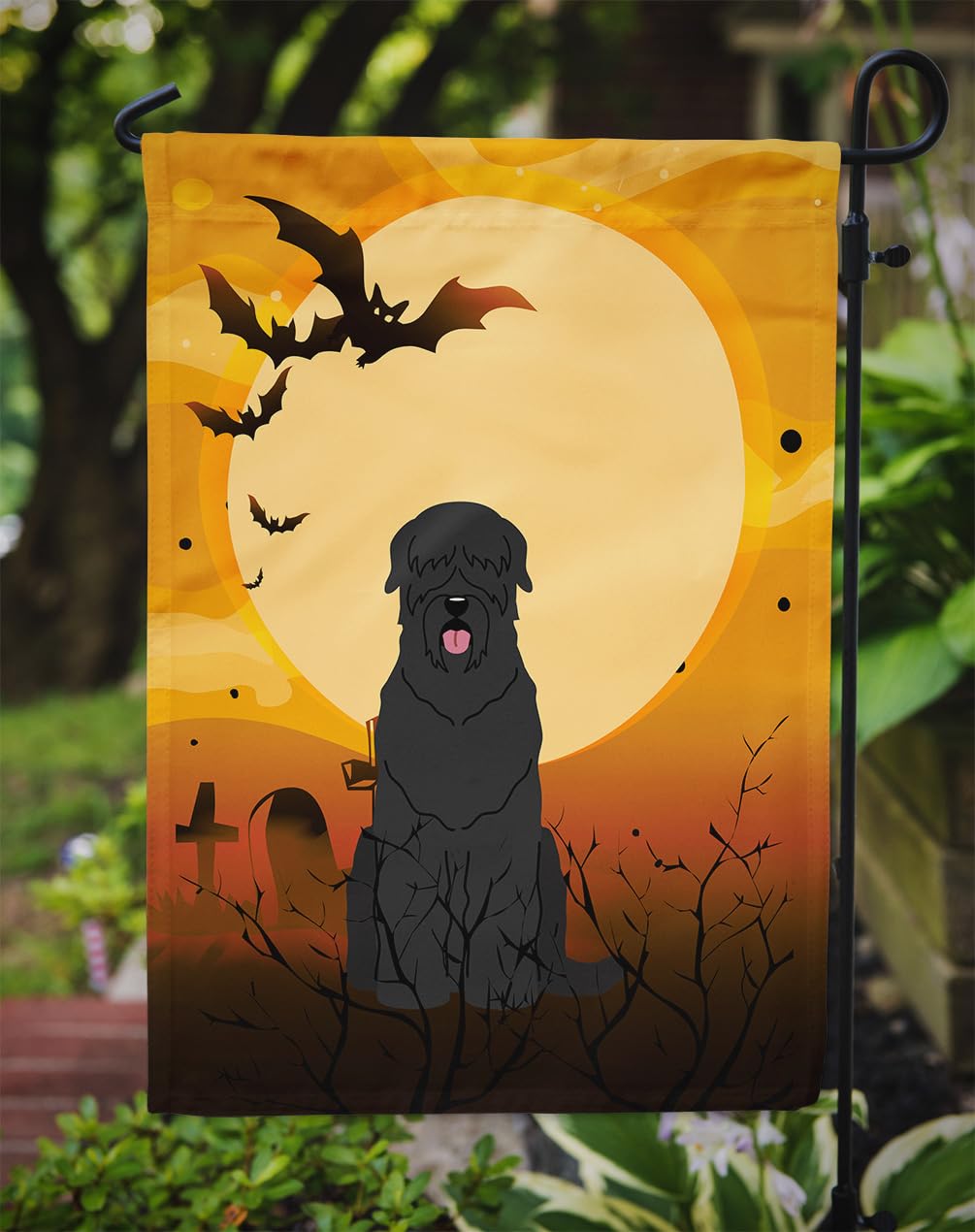 Caroline's Treasures BB4292GF Halloween Black Russian Terrier Flag Garden Size, Small, Multicolor