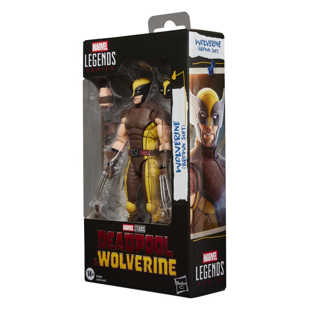 Marvel Legends Series Wolverine (Brown Suit), Marvel Studios' Deadpool & Wolverine Movie Collectible 6-Inch Action Figure Gift