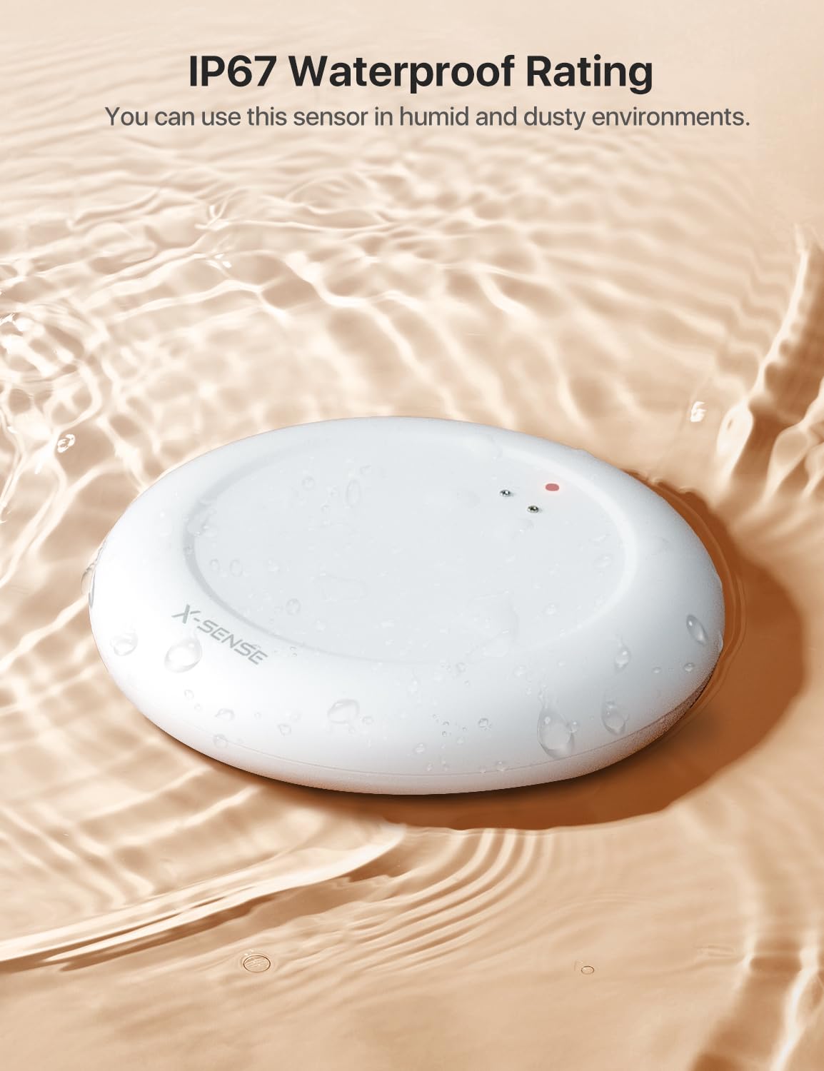 X-Sense Wi-Fi Water Leak Detector Kit, Smart Water Sensor Alarm with App Alerts and Ultra-Slim Design, Water Alarm Leak Detector for Basements, 4 Water Sensors and 1 Base Station, Model SWS0A41 - Available at All In One Marketplace Canada