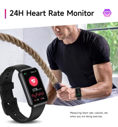 USMECBL Fitness Tracker, Blood Oxygen Heart Rate Sleep 24/7 Health Monitor/Calorie Steps Counter Pedometer Activity Smart watchs/Notifications for Android/iOS Men Women - Available at All In One Marketplace Canada