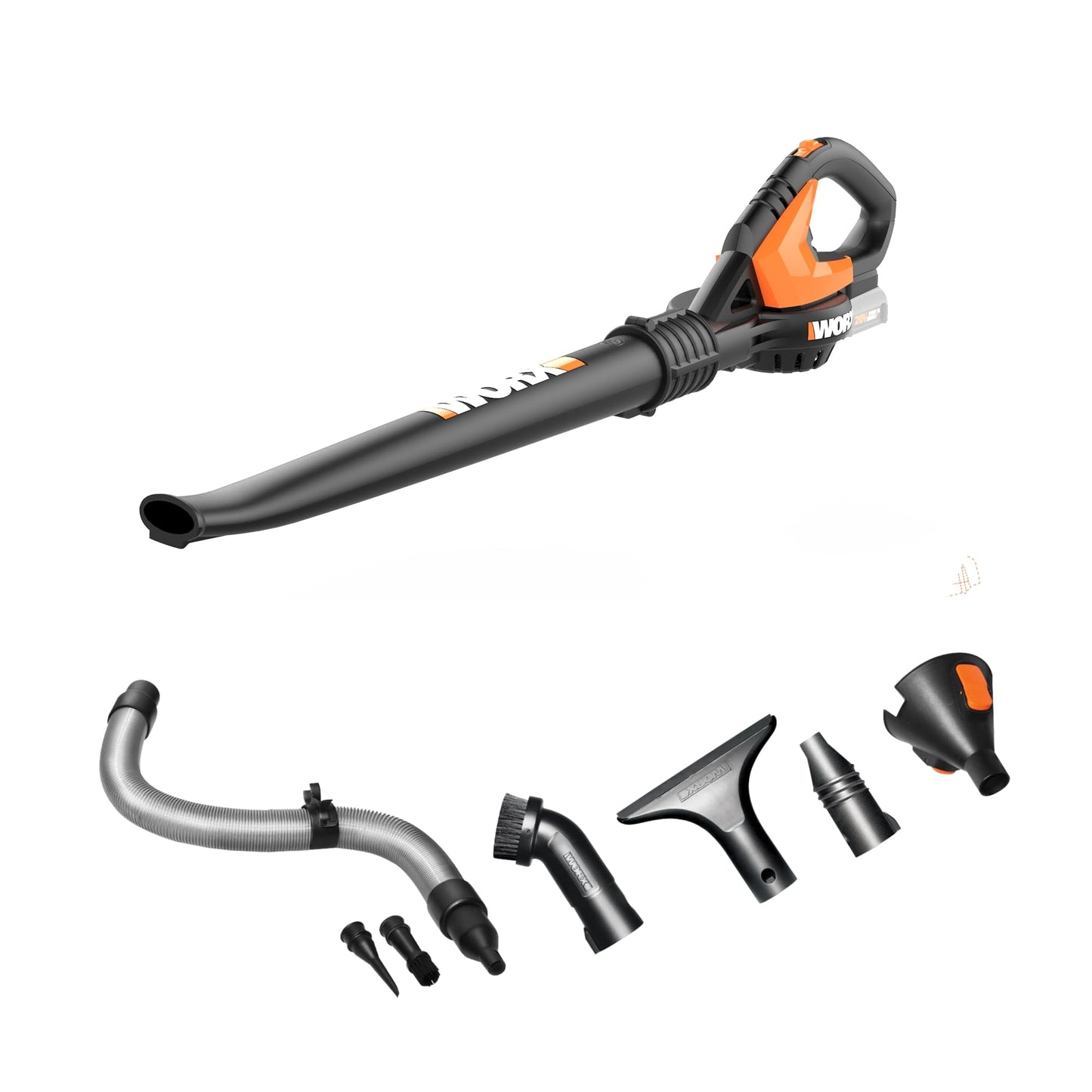 WORX WG545.9 20V Work Air Lithium Multi-Purpose Blower/Sweeper/Cleaner, Battery & Charger Not Included Worx