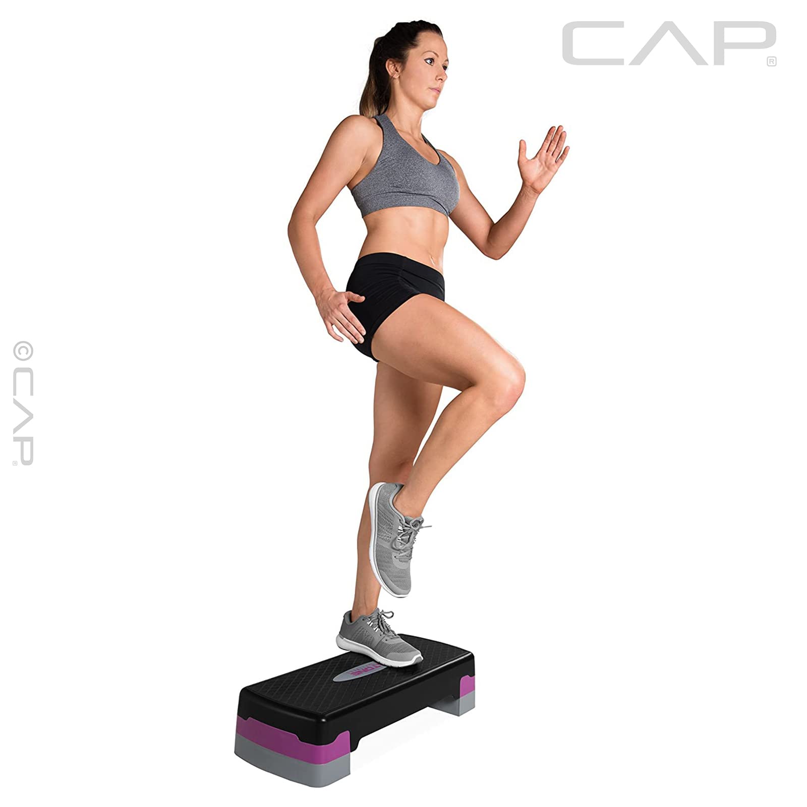 Tone Fitness Compact Aerobic Step Platform | Exercise Step Tone Fitness