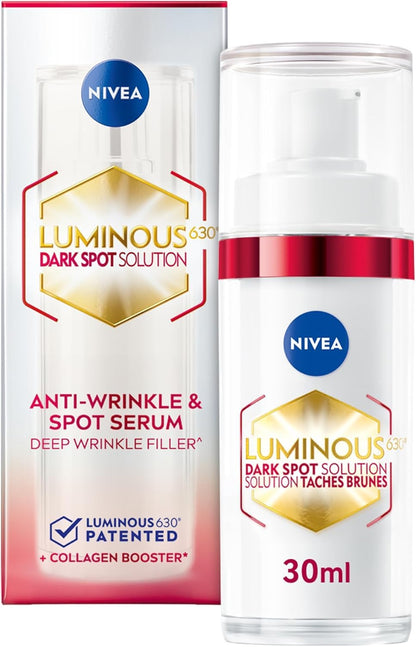 NIVEA LUMINOUS630 Anti-Wrinkle & Spot Face Serum, Hyaluronic Acid, 30mL 🍁 All In One Marketplace Canada NIVEA