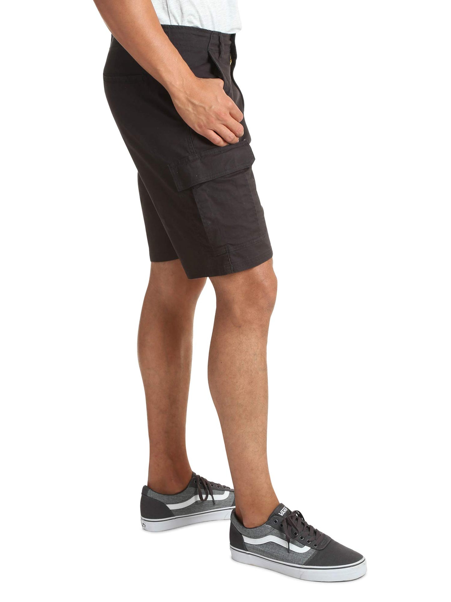 Short cargo classique stretch Wrangler Authentics pour homme, sergé noir, 34