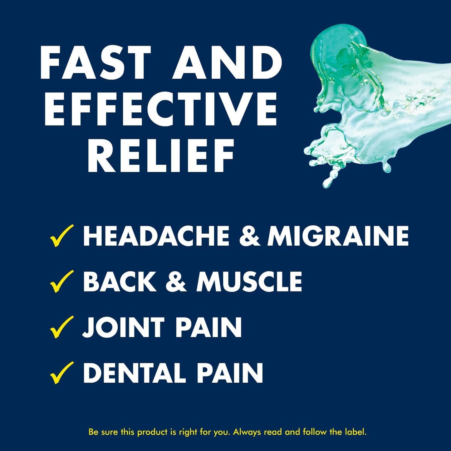 Advil Regular Strength Ibuprofen Pain Relief Mini-Gels Capsules, Fast Acting Pain Relief for Migraine, Back, Neck, Joint, and Muscle Relief, 200mg (70 capsules) - Available at All In One Marketplace Canada