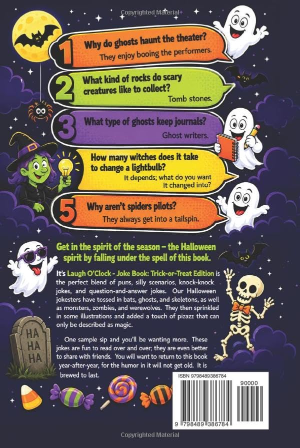 L'heure de rire : Livre de blagues - Édition spécial Halloween : Amusements effrayants pour les garçons et les filles de 6, 7, 8, 9, 10, 11 ans - Cadeau effrayant pour les enfants et la famille