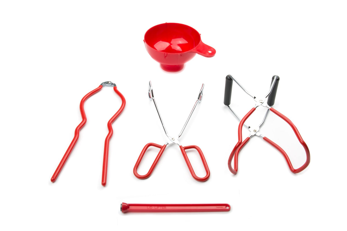 Farm to Table Canning Tool Set, 5 Piece, Red