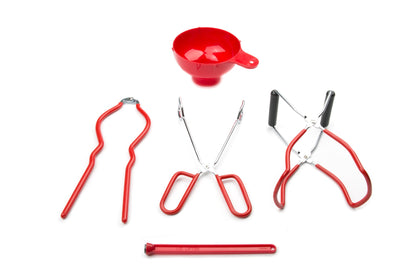 Farm to Table Canning Tool Set, 5 Piece, Red