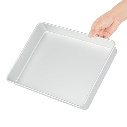 Restaurantware-Met Lux 13 x 9 x 2 Inch Straight-Sided Baking Tin, 1 Rectangular Cake Pan - Oven-Ready, Freezable, Anodized Aluminum Baking Sheet Cake Pan, Greaseproof, for Birthday