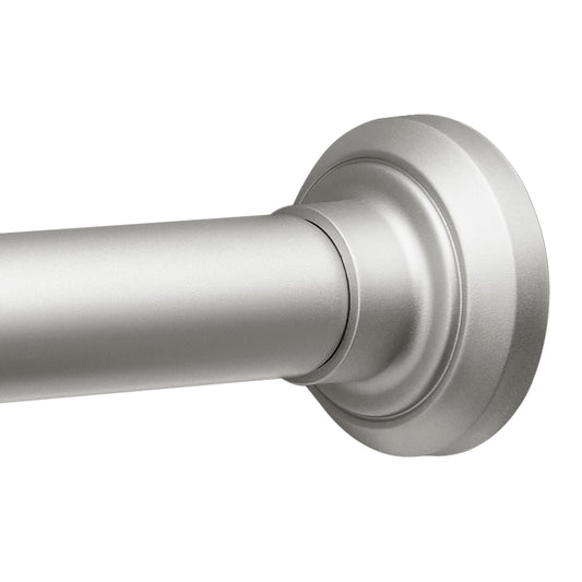 Shower Curtain Rod 30 to 76 Inches, 1 Inch Adjustable Spring Tension Stainless Steel Shower Rod No Drill for Bathroom, Closet, Window, Room Divider, Never Rust, Non Slip, Nickel