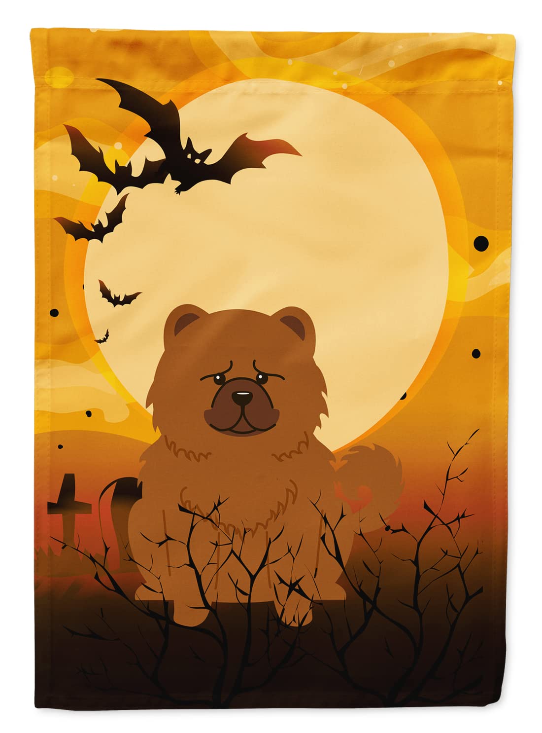 Drapeau de jardin format petit Caroline's Treasures BB4408GF Halloween Chow Chow rouge, multicolore