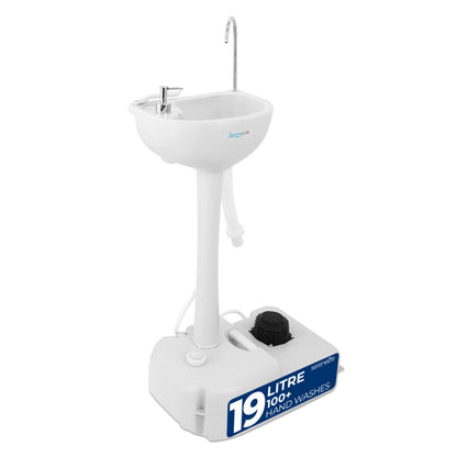 SereneLife, Portable Sink, Camping Hand Wash Basin with Water Tank and Rolling Wheels, Perfect for Indoor and Outdoor Use, Events, Worksites and More SereneLife