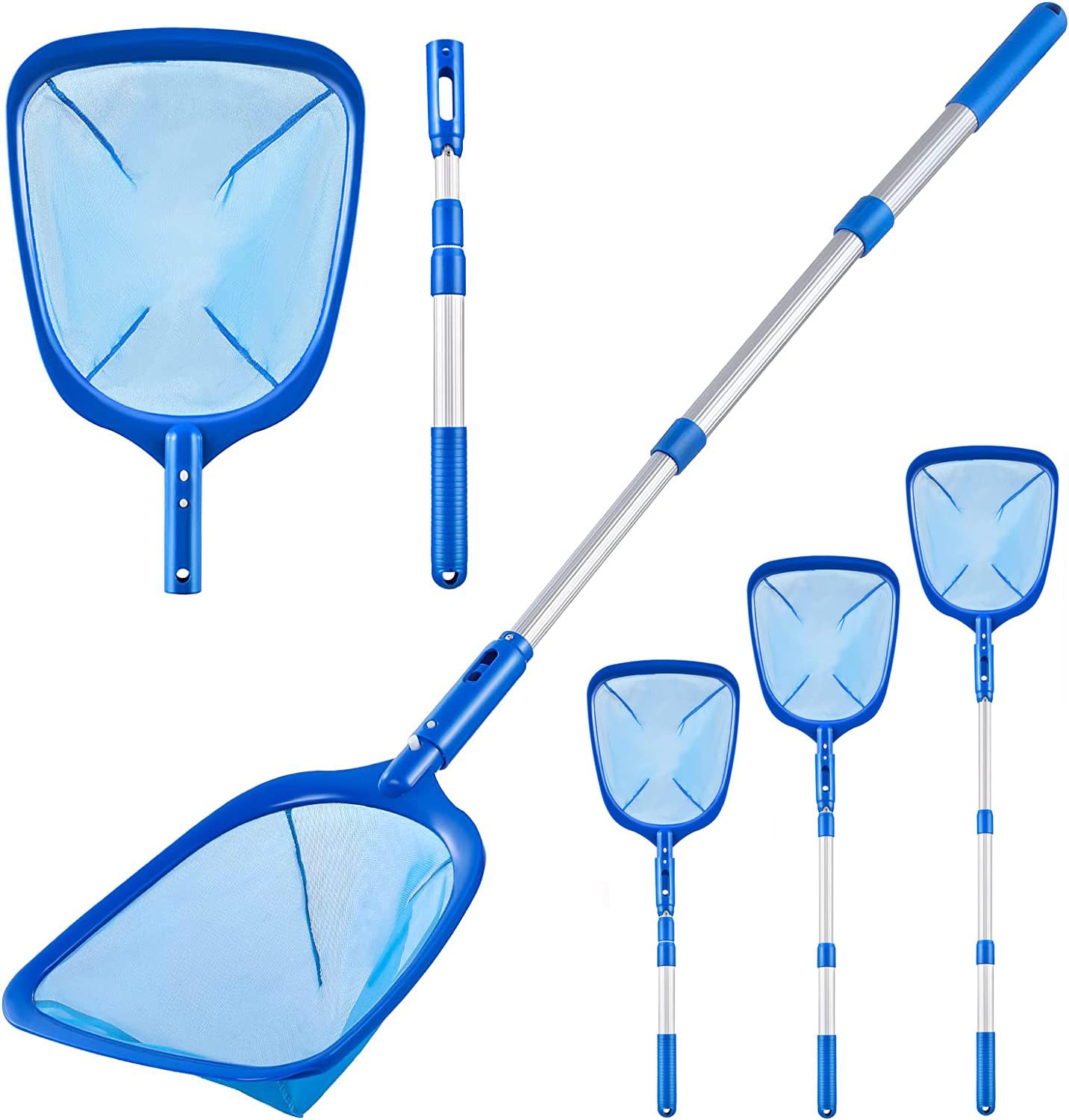 FBSPORT Pool Skimmer Net with Telescopic Pole, 59 inch Swimming Pool Leaf Net, Fine Mesh Pool Net, Pool Cleaner Maintenance Tool-Easy to Collecting Leaves for Swimming Pools, Hot Tubs, Ponds - Available at All In One Marketplace Canada