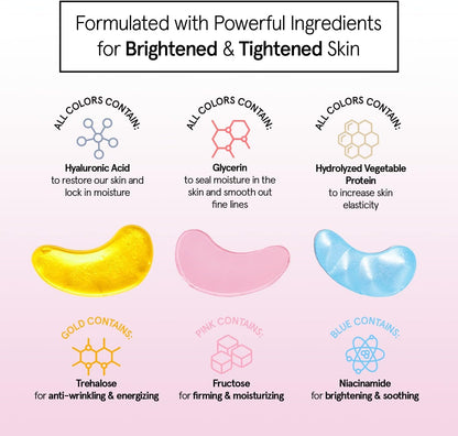 grace & stella Award Winning Under Eye Mask - Gifts for Her - Birthday Gifts for Women - Gel Eye Patches for Dark Circles, Puffy Eyes, Wrinkles, Undereye Bags - Self Care Gifts (24 Pairs, Pink)