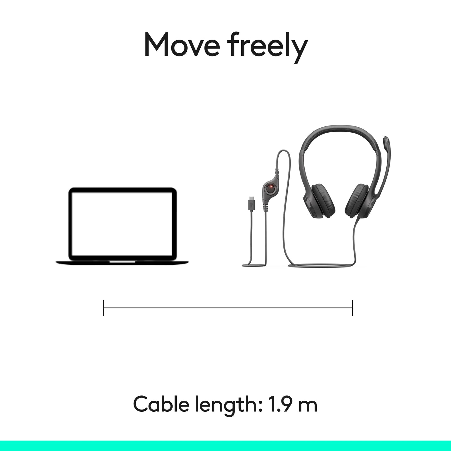 Logitech H391 Wired Headset for PC/Laptop, Stereo Headphones with Noise Canceling Microphone, USB-C, in-Line Controls, Works with Chromebook - Graphite - Available at All In One Marketplace Canada
